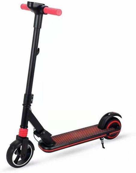 سكوتر كهربائي قابل للطي للأطفال طراز JL019-01 من كروني بمحرك 150 واط وبطارية 24 فولت/2.5 أمبير في الساعة ومدى 3-5 كم وسرعة 10-14 كم/ساعة وشاشة ليد، سكوتر إلكتروني للأطفال، لون أسود