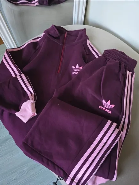 Survêtement Femme Adidas Bordeaux & Rose – Ensemble 2 Pièces