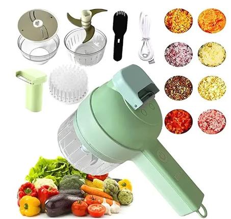 in 1 Handheld Electric Vegetable Slicer Set  4  في 1 مجموعة قطاعة خضروات كهربائية محمولة باليد  4
