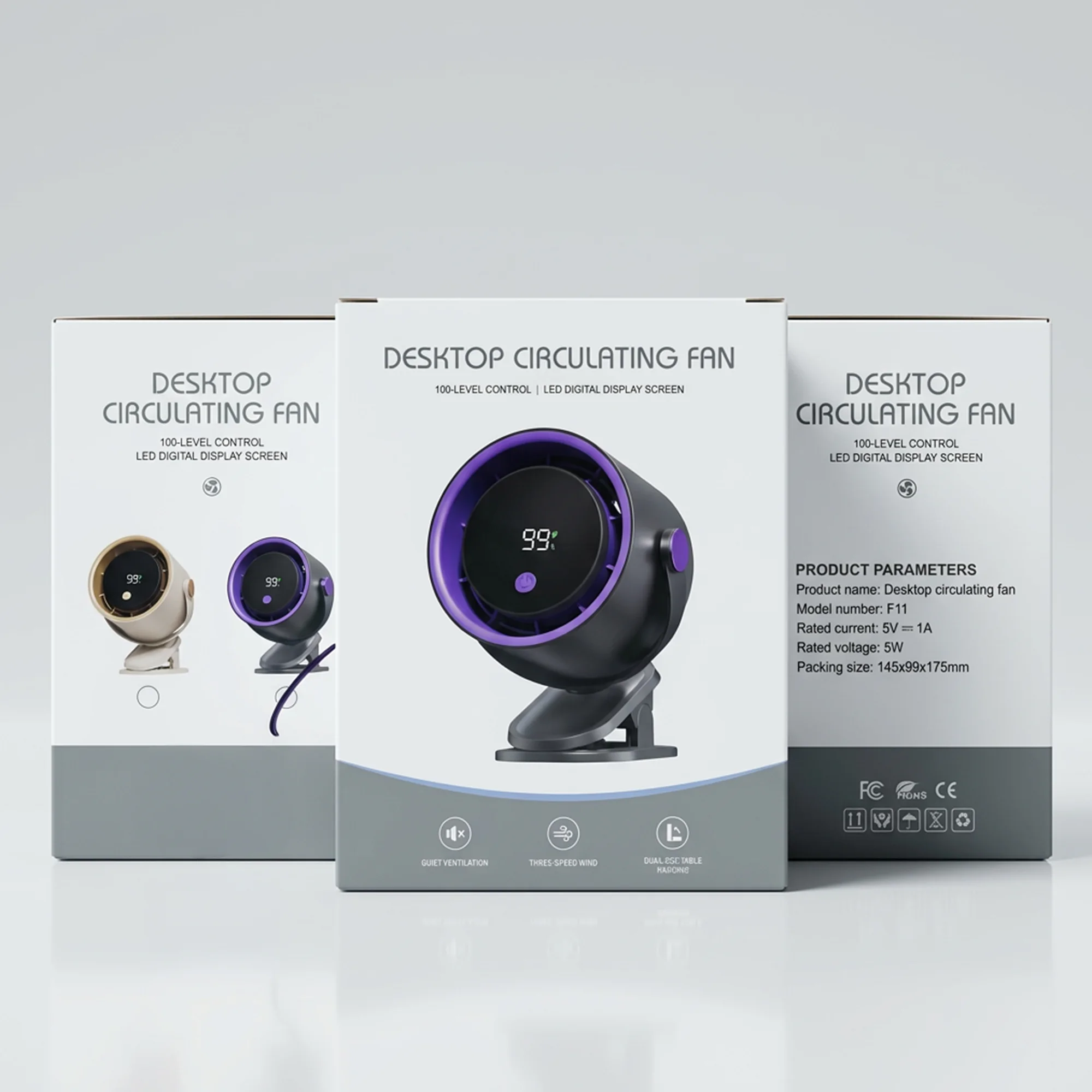 مروحة مكتب ذكية باللمس