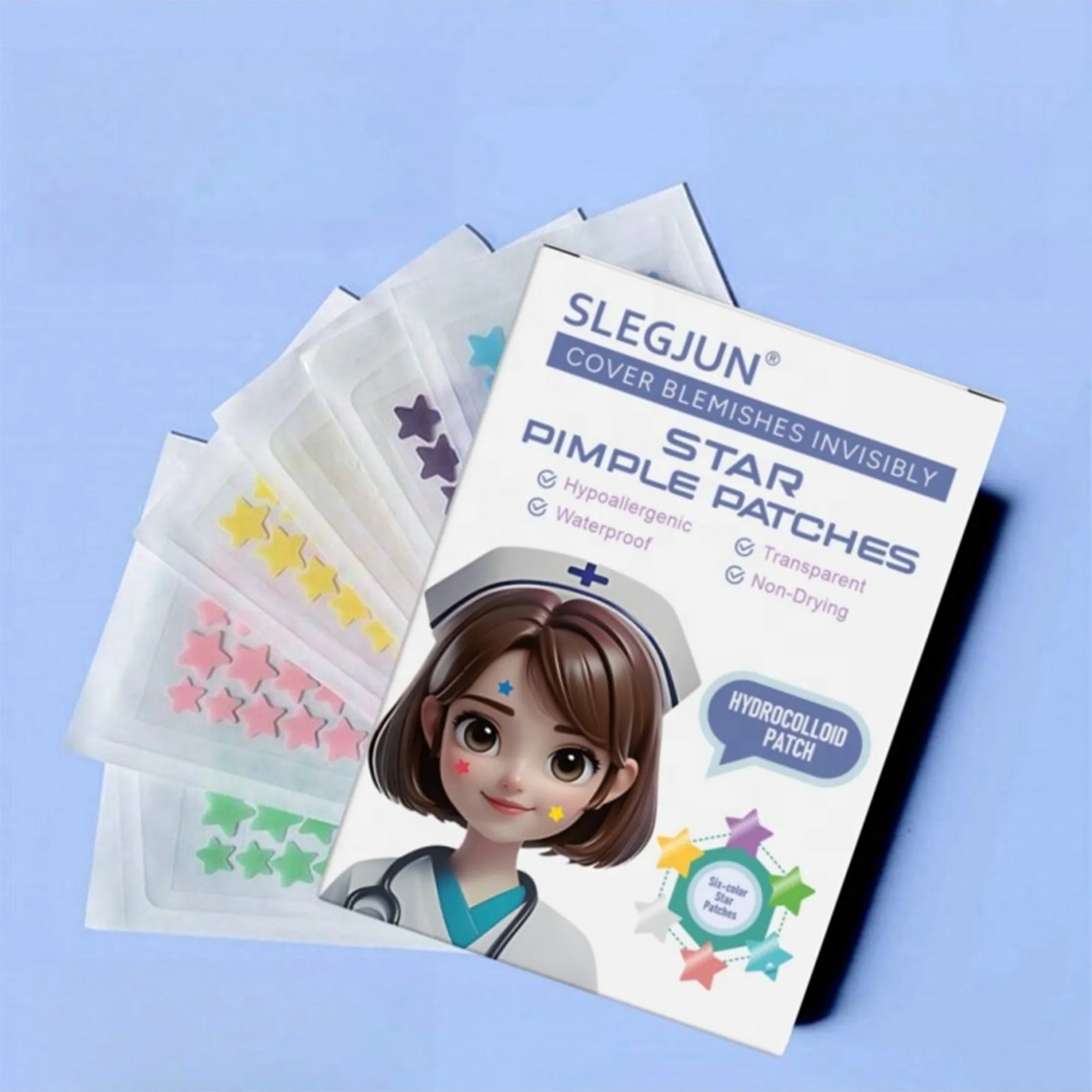 لصقات ازالة حب الشباب الترندي على شكل نجوم