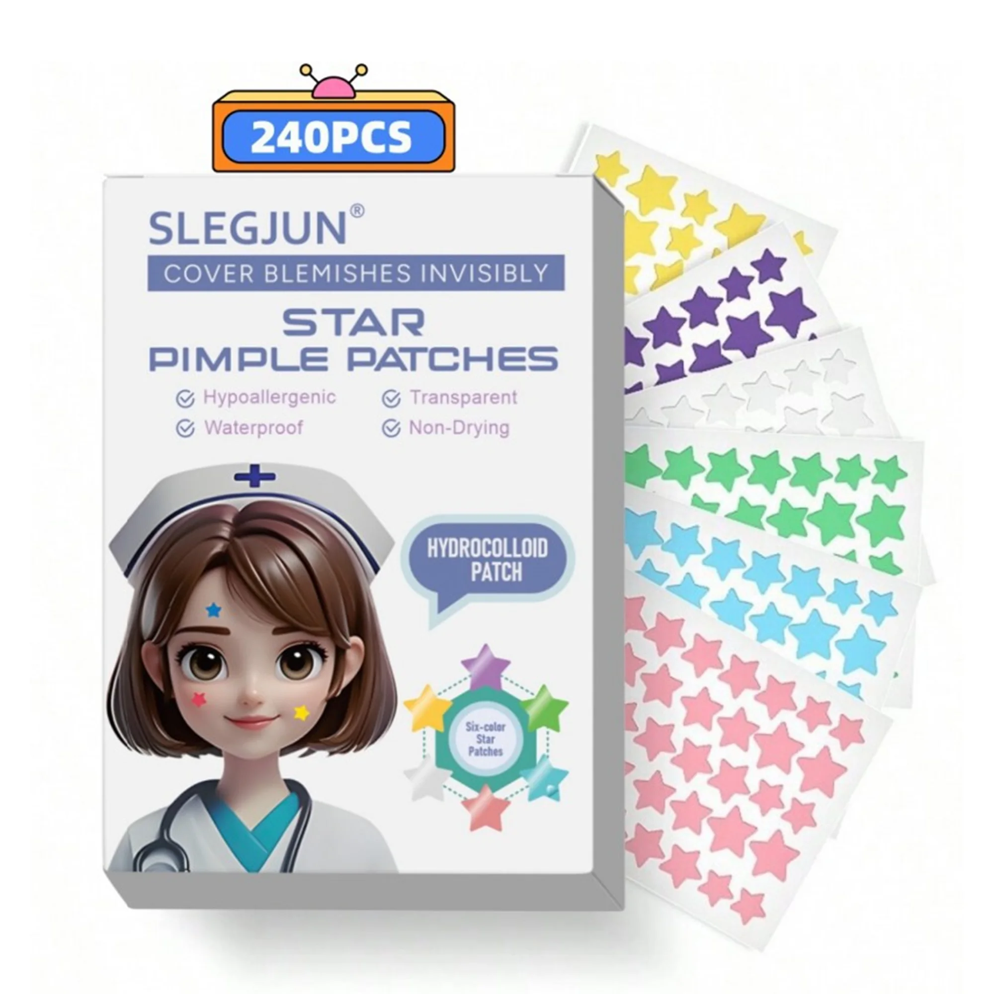 لصقات ازالة حب الشباب الترندي على شكل نجوم