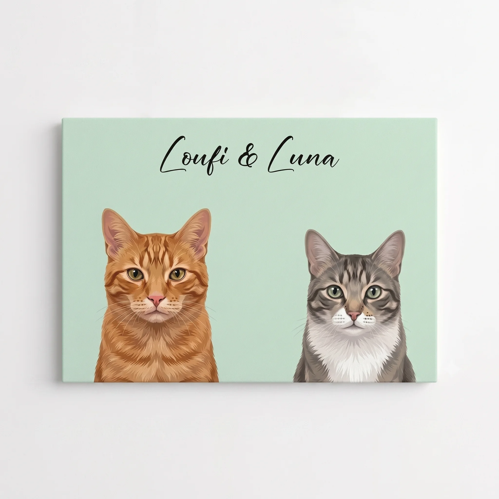 2 Animaux - Portrait Personnalisé