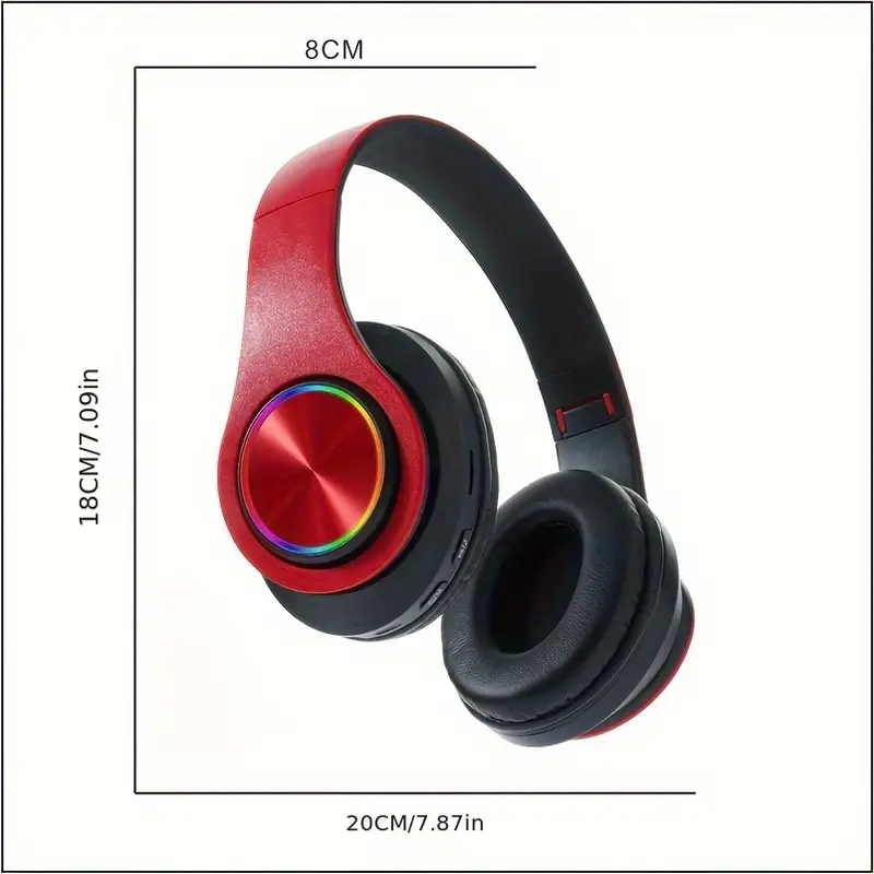 matte appearance fully wrapped ear b39 head mounted luminous wireless headset details 8