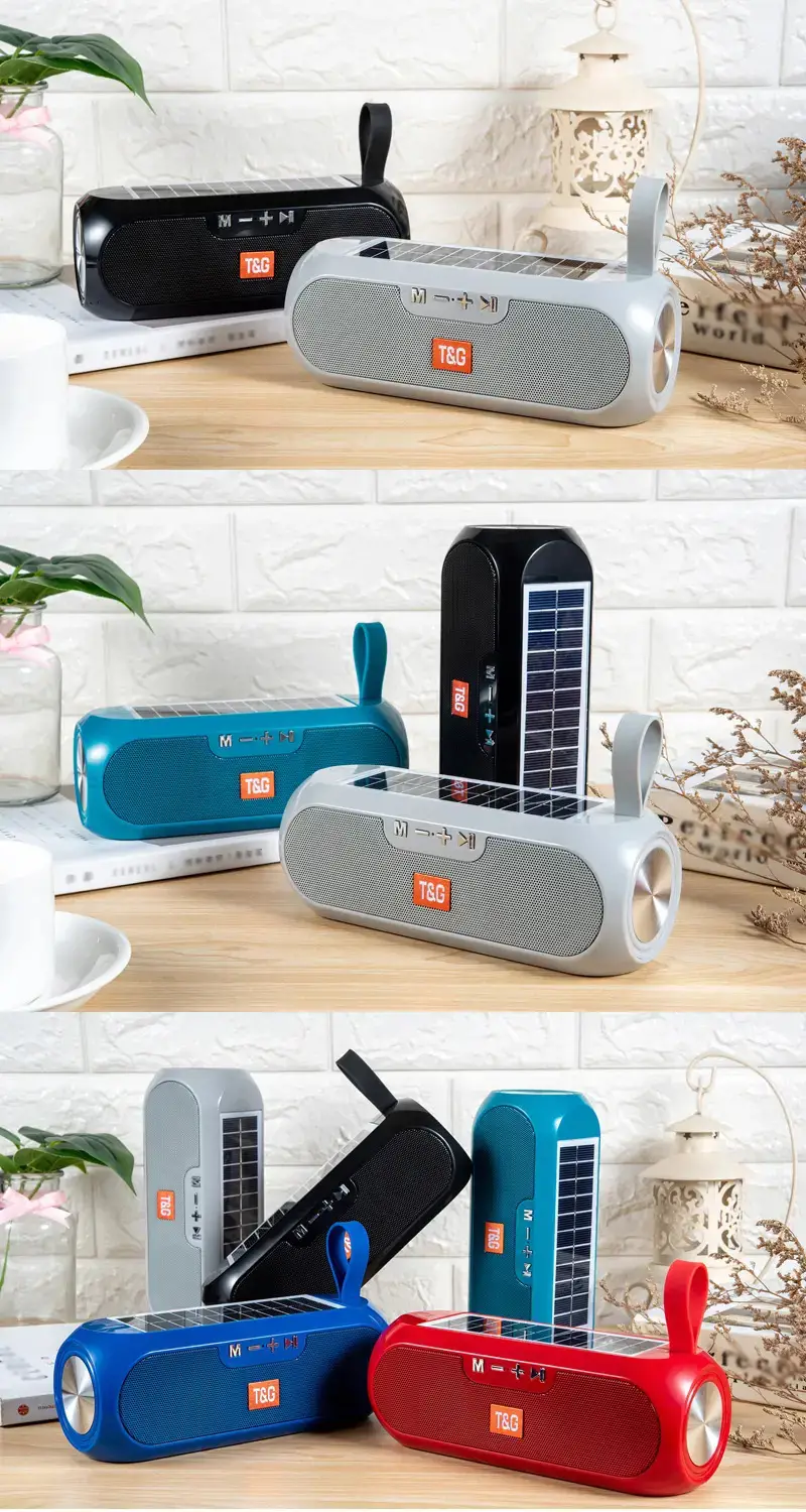 portable column wireless speaker stereo music box solar charging power bank speaker box mp3 speaker outdoor waterproof speaker details 10