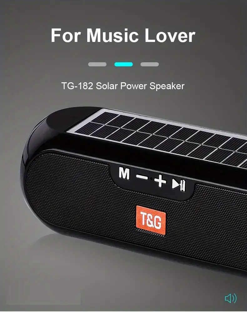 portable column wireless speaker stereo music box solar charging power bank speaker box mp3 speaker outdoor waterproof speaker details 7