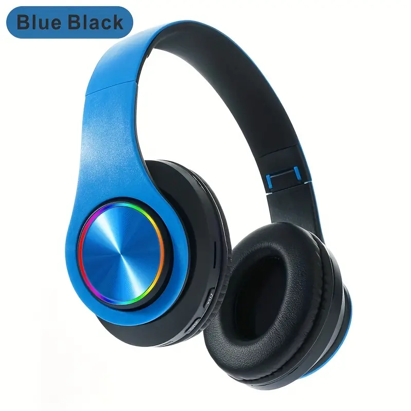 matte appearance fully wrapped ear b39 head mounted luminous wireless headset details 12