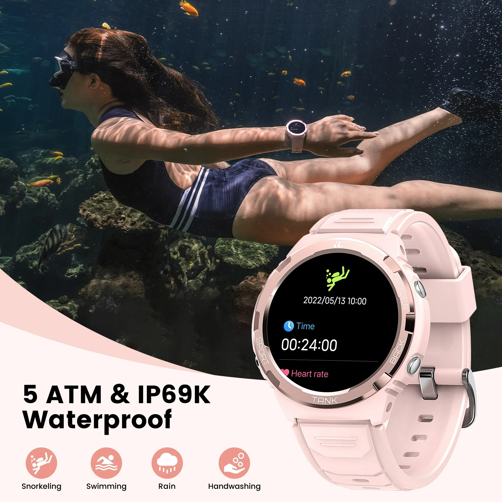 2023 kospet tank s1 smart uhr für frauen ultra aod amoled uhren 5atm wasserdichte bluetooth call fitness digitale smartwatches