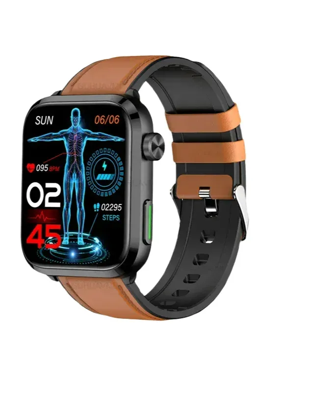 Smartwatches  GUHUAVMIBlutzucker Smartwatches Männer Laser therapie Harnsäure Blut Lipid Blut Sauerstoff Bluetooth Anruf Smartwatches