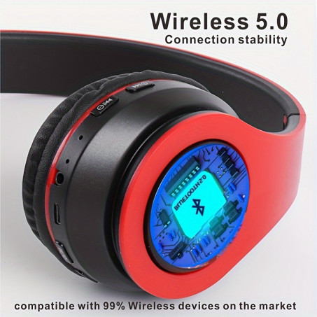 Matte appearance, full head mounted luminous wireless earphone