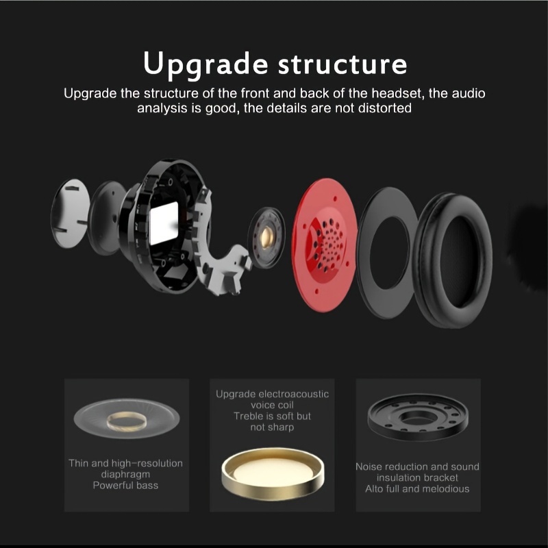 Matte appearance, full head mounted luminous wireless earphone