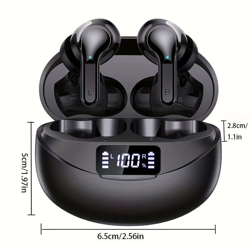 Wireless Stereo Earbuds, TWS Noise Canceling Headphones, Waterproof Sports Headphone, Touch Control Earbuds