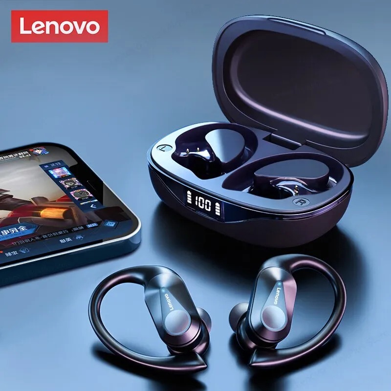 Lenovo LP75 Bluetooth 5.3 Kopfhörer Tws Wireless Sport Kopfhörer LED Digital Display Hifi Stereo Noise Reduction Ohrhörer