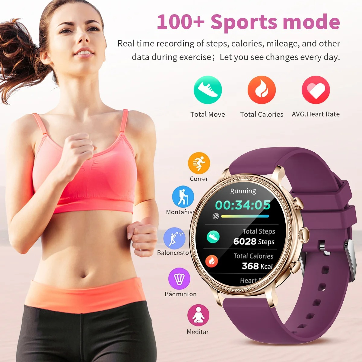 LIGE Smartwatches für Frauen Bluetooth Anruf verbunden Telefon Frauen Uhr Gesundheits monitor Sport Smartwatch Frauen