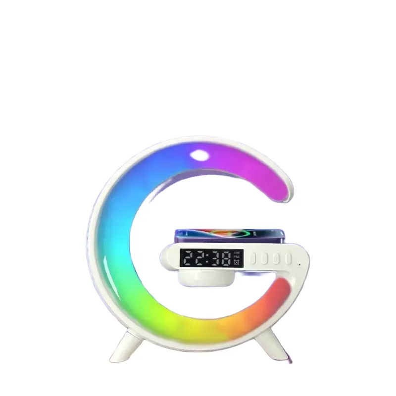 Multifunktions-Wireless-Charger-Pad-Ständer-Lautsprecher TF RGB-Nachtlicht 15W Schnellladestation Für IPhone Samsung Xiaomi