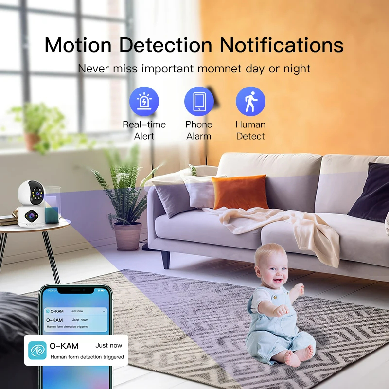Vstarcam Sicherheitskamera, WLAN-Kamera mit 2 Monitoren, Babyphone, Nachtsicht, Indoor-Ptz-IP-Überwachungskamera, CCTV-Überwachungskamera