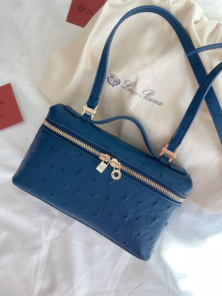 Extra Pocket Pouch L 19 Ostrich Leather