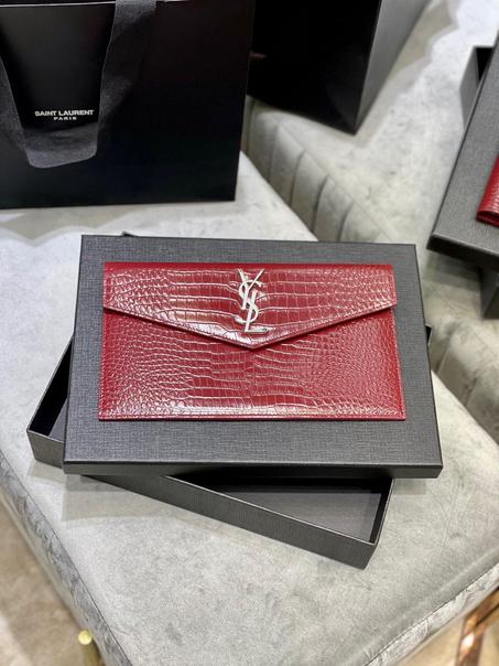 Saint Laurent logo plaque clutch bag