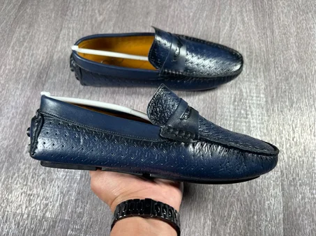 Ben19 Cuir Bleu - Hommes