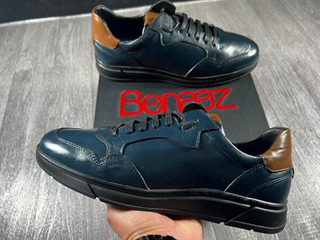 AM002 BLEU 100% cuir