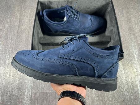 MD007 Chaussure nubuck  Bleu