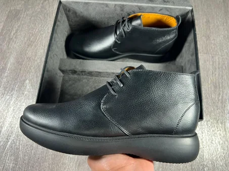 boot001 100% cuir Noir