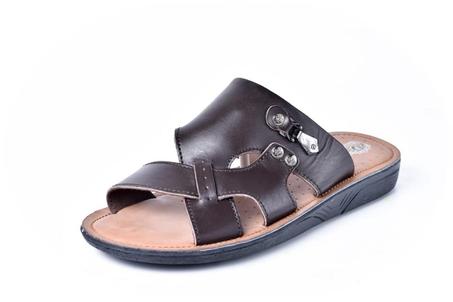 Sandale hommes marron 100% cuir