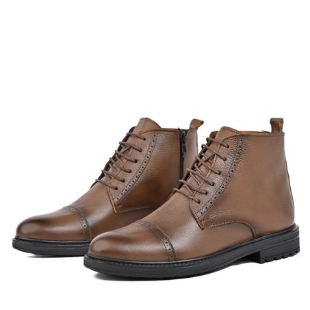 boot007 100% cuir marron
