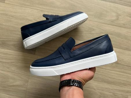 Ballerine Cuir Bleu Marine