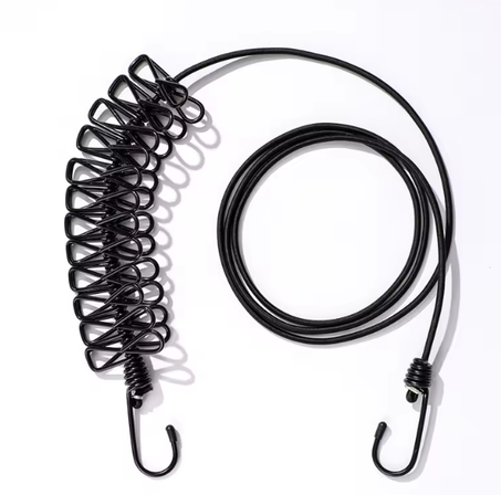 حبل مطاطي مع كليبات للتعليق