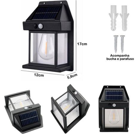 مصابيح جدارية شمسية مع حساس للحركة