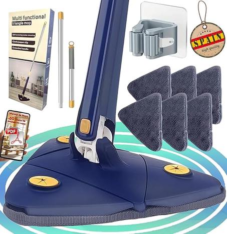🌀 Mopa Triangular Autoescurrible Swift360 – ¡Limpia Más Rápido y Sin Esfuerzo!