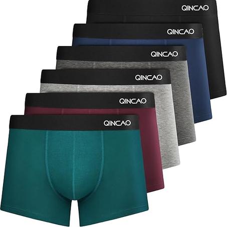 Calzoncillos Tipo bóxer para Hombre, Paquete de 6 Unidades, no rasguñan la Piel, Ropa Interior de algodón