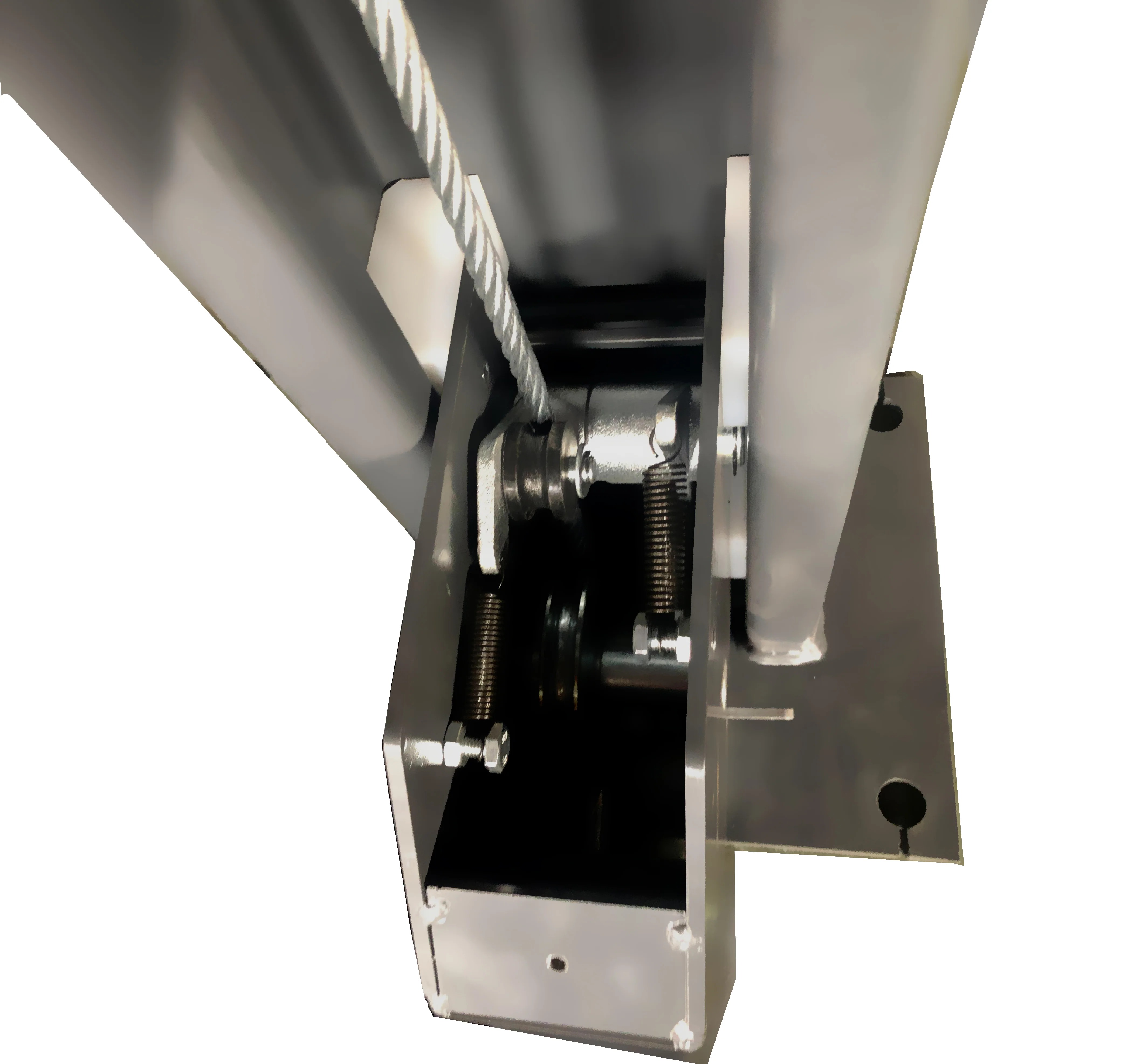 close up of cable on KATOOL four post lift