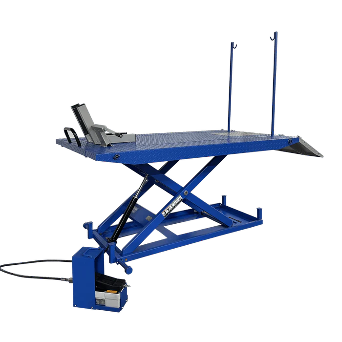 Tuxedo M-1500C-HR 1,500 lb High Rise Motorcycle Lift Bench w/ Vise, Sides, Balance Bar, Pump