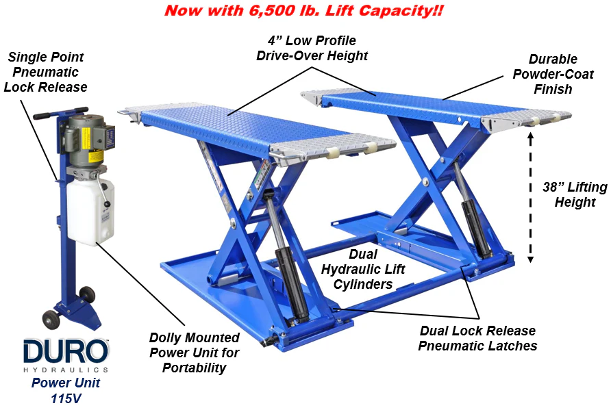 Tuxedo MR6.5K-38 6,500lb Mid Rise Scissor Lift