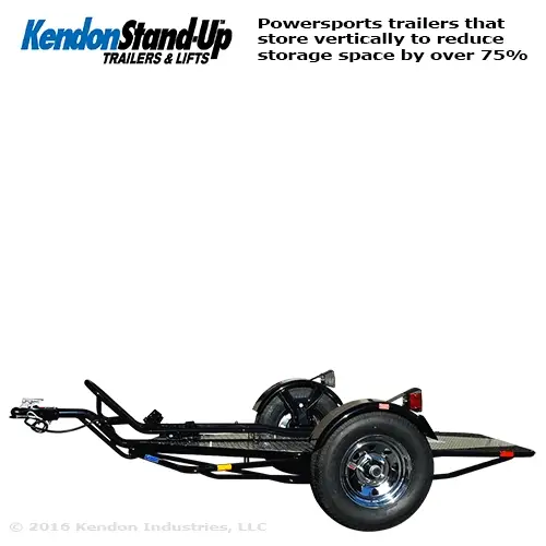 BB107RU Single Ride-Up SRL Stand-Up™ Motorcycle Trailer