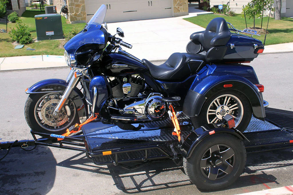 Trike and Spyder Ride-Up SRL Stand-Up Motorcycle Trailer