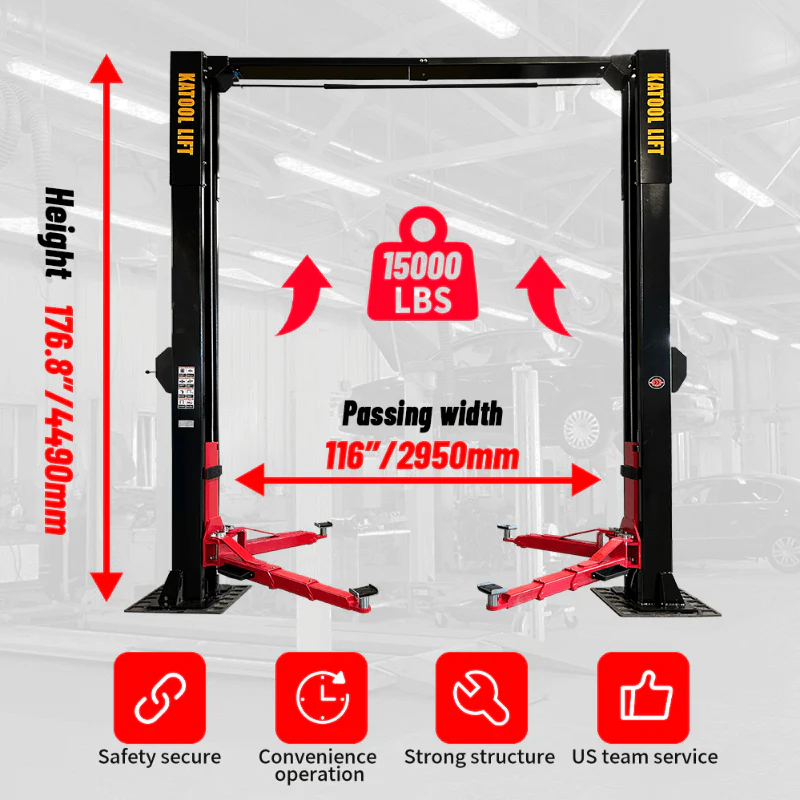Katool KT-M150D 15,000 lbs Two Post Lift