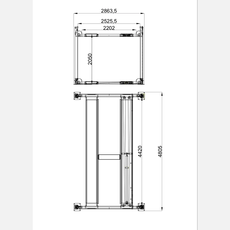 Katool KT-4H950 9500lbs Four Post Lift