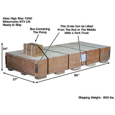 Atlas HI-RISE 1500 Motorcycle/ATV Lift 1,500 lb. Capacity