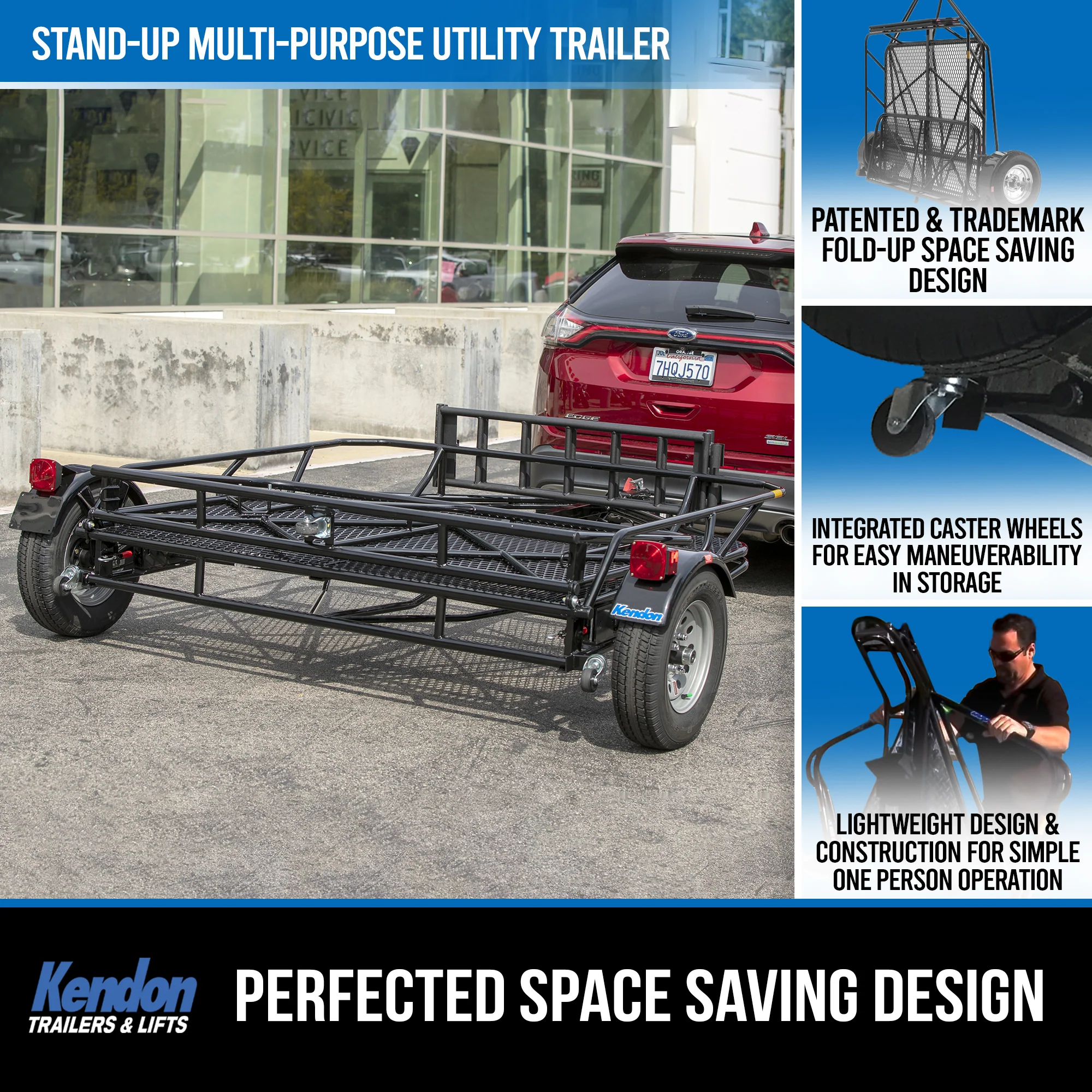 Kendon UT305SXS Stand-Up™ Utility Trailer Folding Multi-Purpose Utility Trailers