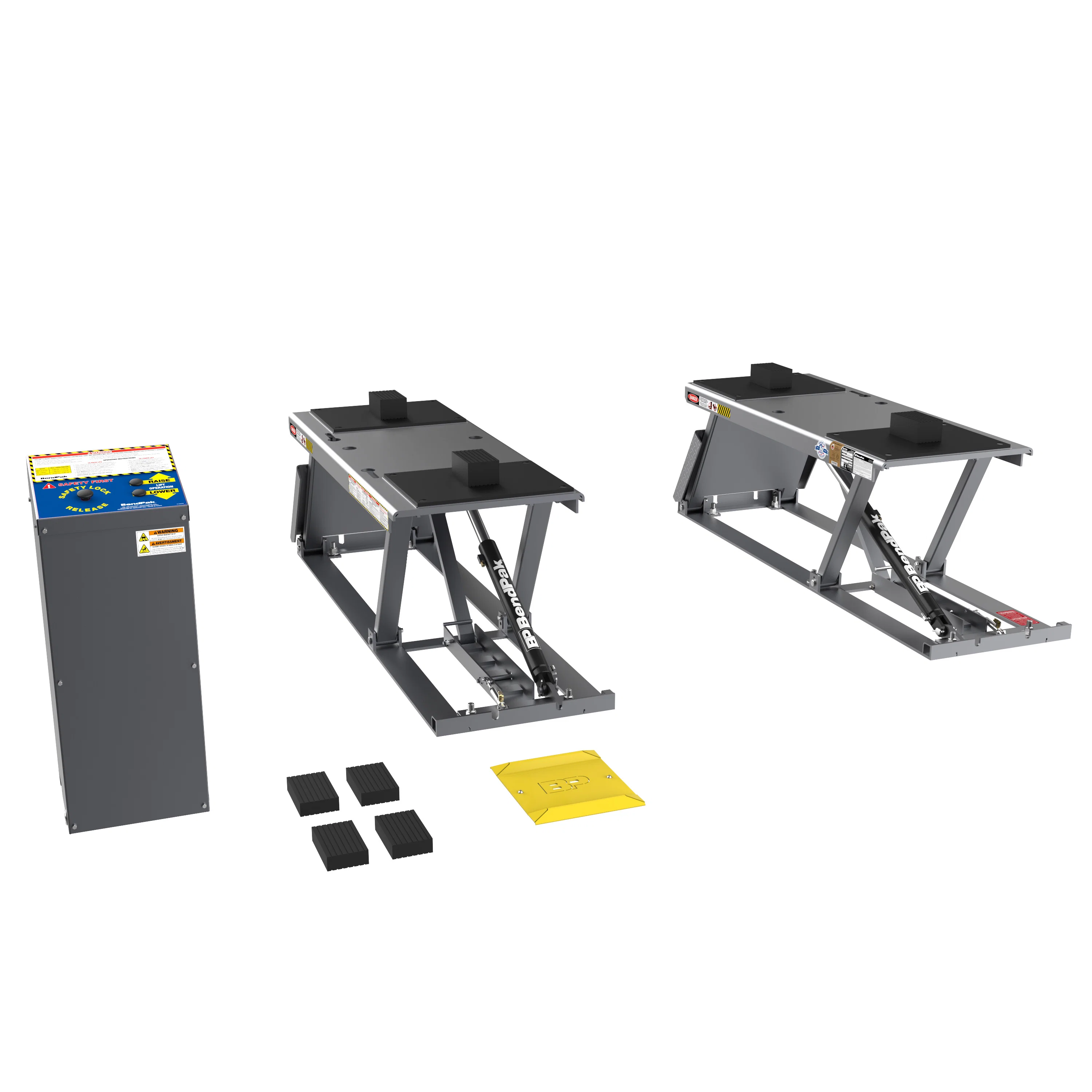 BendPak P9000LTF Flush-Mount Open-Center Pit-Style Low-Rise Lift - 9,000-lbs. Capacity
