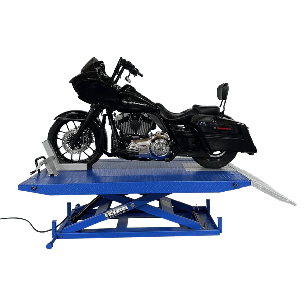 Tuxedo M-1500C-HR 1,500 lb High Rise Motorcycle Lift Bench w/ Vise, Sides, Balance Bar, Pump