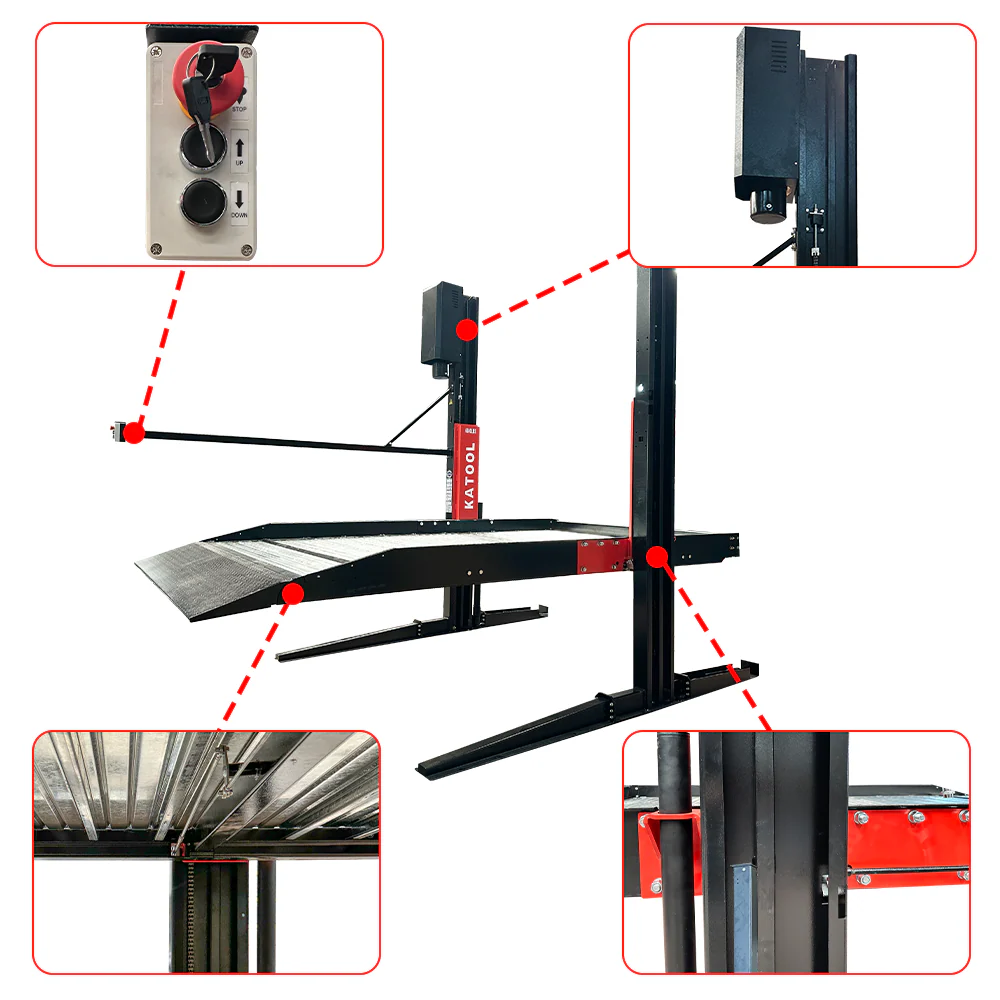 Katool Two Post KT-P2700 - 6600lb Parking Lift
