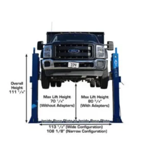 Atlas BP12000X Commercial Grade Baseplate 12,000 lb. Capacity 2 Post Lift