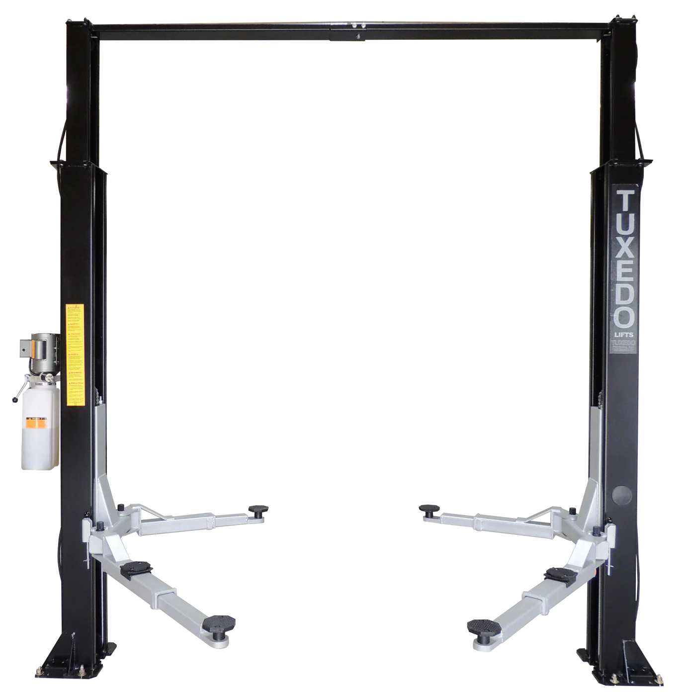 Tuxedo 9,000 lbs. Light Duty 2-Post Clear Floor - Asymmetric - TP9KAC-TUX