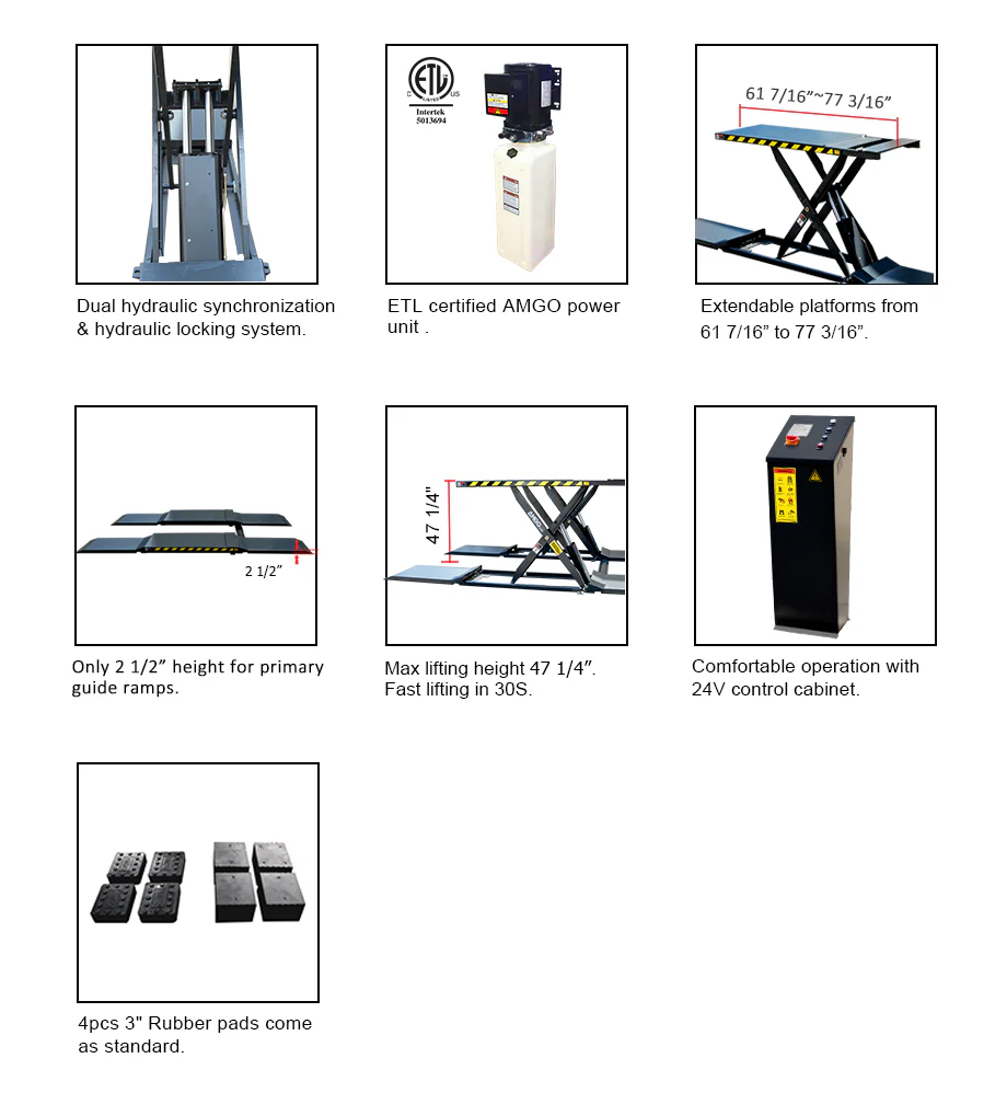 AMGO MRL09 9,000lb Mid Rise Scissor Lift