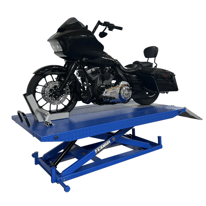 Tuxedo M-1500C-HR 1,500 lb High Rise Motorcycle Lift Bench w/ Vise, Sides, Balance Bar, Pump