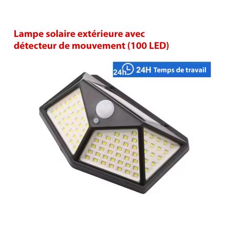 Lampe solaire avec détecteur de mouvement (100 LED)